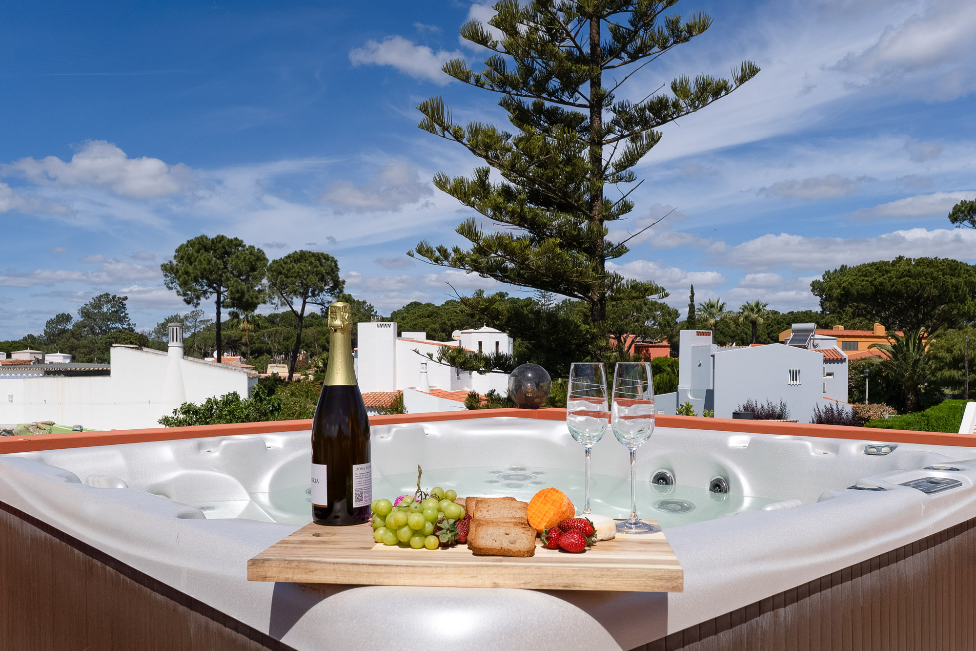 Villa Hottub with Drinks
